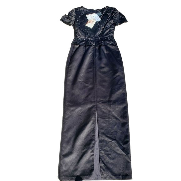 Vintage Alfred Angelo Short Sleeve One-Piece Special Occasion Evening Gown - Picture 14 of 16